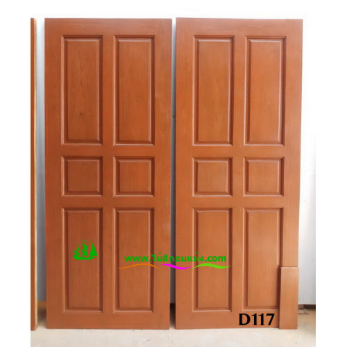 ประตูไม้สักบานเดี่ยว รหัส D117